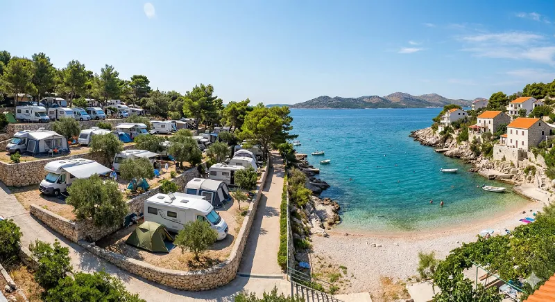 Campsite near the sea — Dalmatia