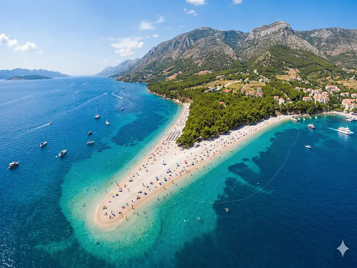 Zlatni Rat beach — Bol, island of Brač